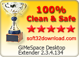 GiMeSpace Desktop Extender 2.3.4.134 Clean & Safe award